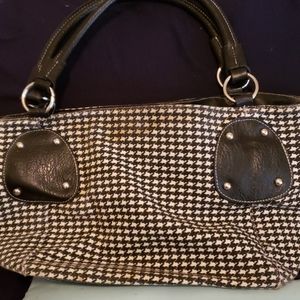 Fashion silver tap hound tooth handbag